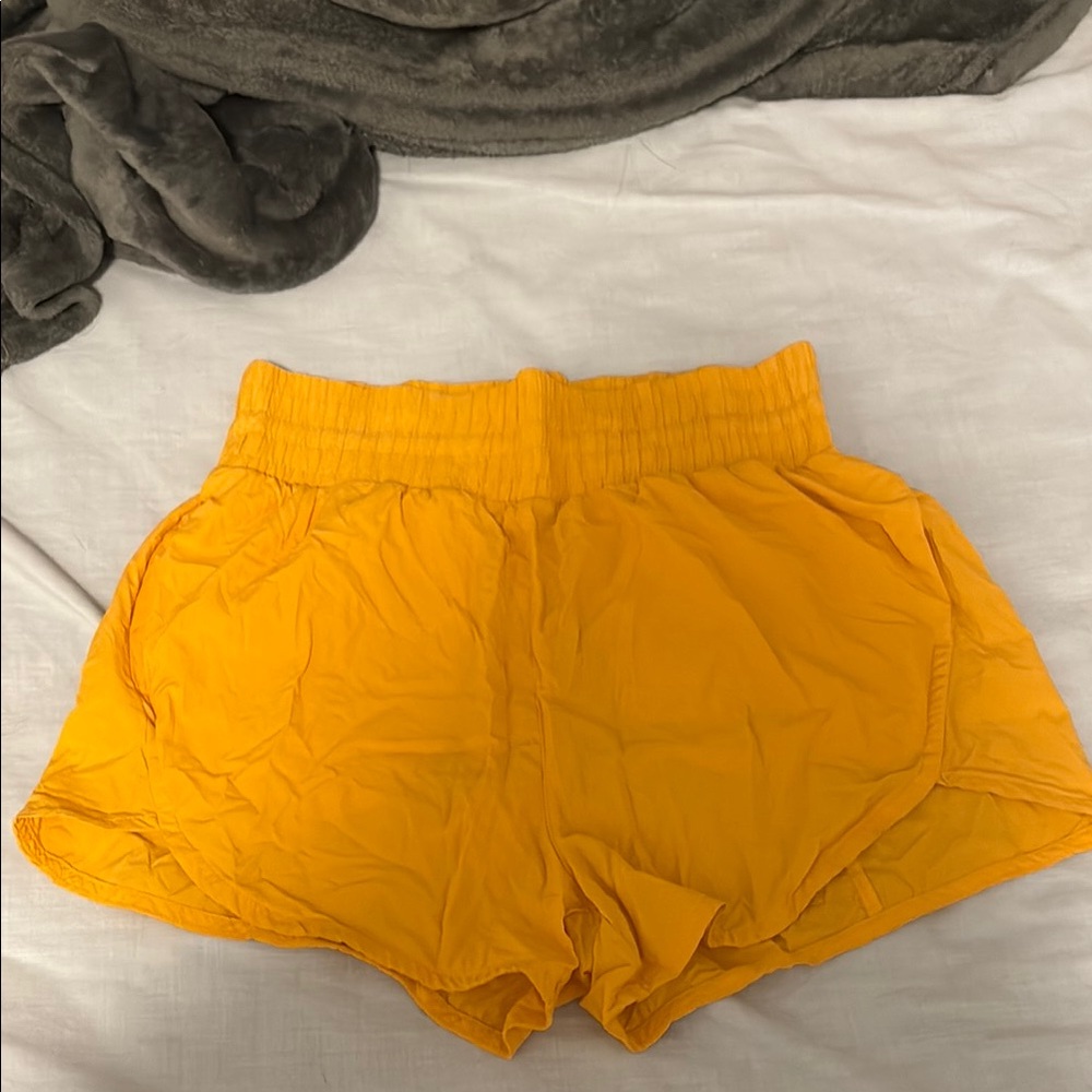 All in Motion Yellow Athletic Shorts Lightweight Elastic Waist